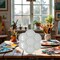 White Round Watercolor Paint Palette Tray Water Color Palletes Washable Paint Ceramic Paint Palette Porcelain Watercolor Palette for Watercolor Gouache Acrylic Oil Painting (7-Hole)